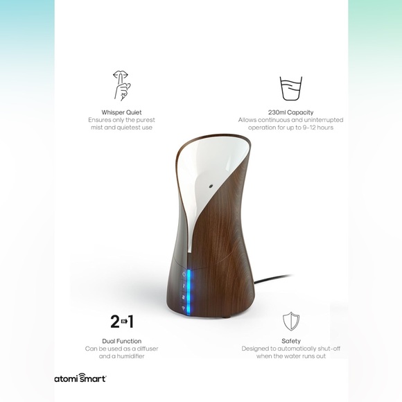 NIB Atomi Smart Aroma Dual Action Diffuser and Humidifier - Picture 4 of 12
